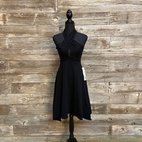 🖤American Apparel Black Halter Keyhole Dress - Picture 1 of 8